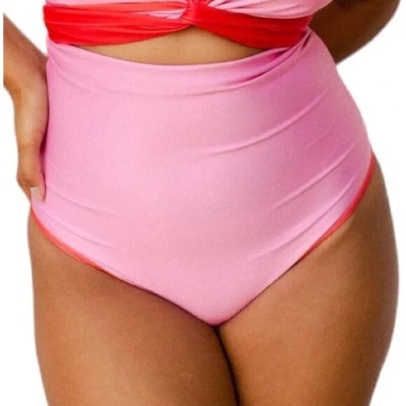 Baiia Other - Baiia Pink and Red Women's Reversible Bikini Bottoms
